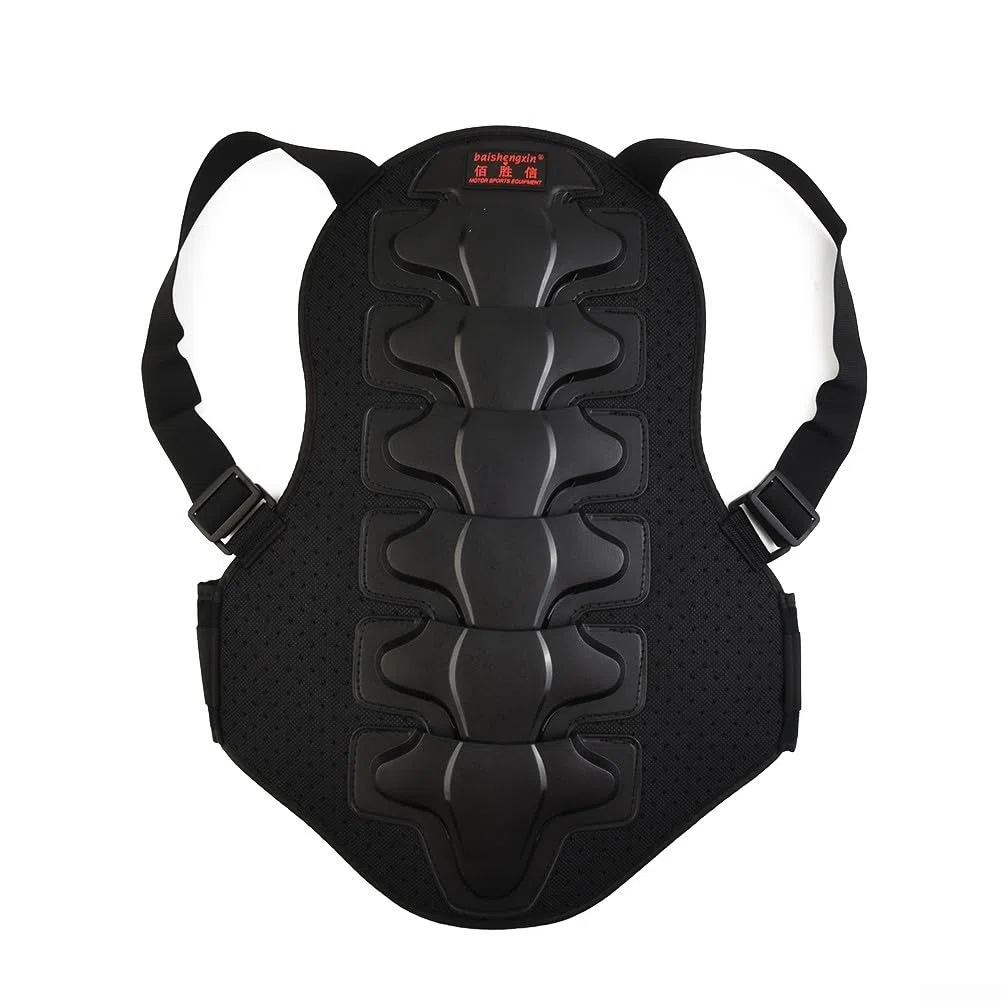 Motocyklowy ochraniacz na plecy do ce Level 2, kamizelka ochronna z oddychającą siateczką, do motocrossu i MTB – regulowany, czarny, 53 x 39 cm