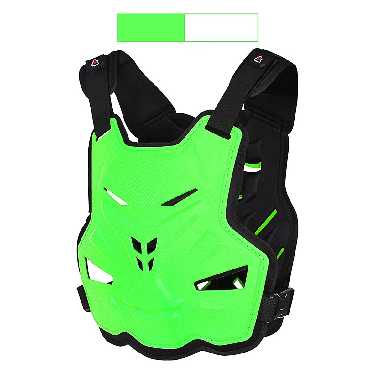 Pancerz motocyklowy Ochraniacz klatki piersiowej Ochraniacz pleców Motocross ATV Osłona Kolarstwo Narciarstwo Jazda na deskorolce Klatka piersiowa Powrót Ochrona kręgosłupa (Color : Green)